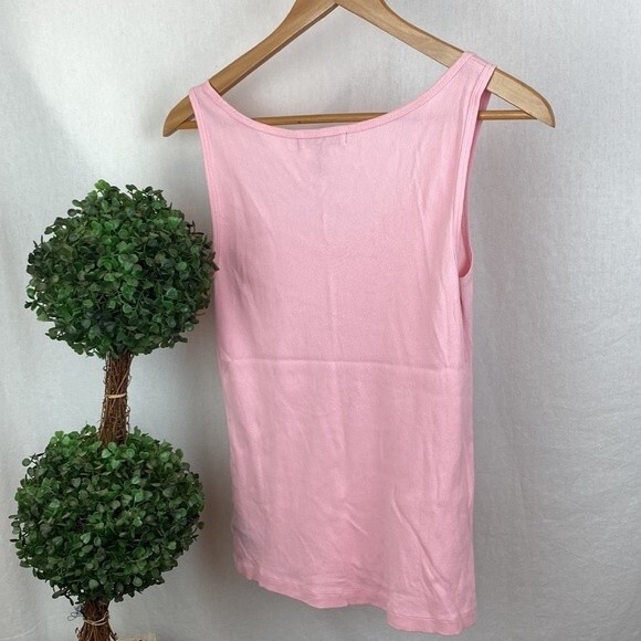 Ralph Lauren Pink Ribbed Cotton Tank Top S - Picture 3 of 5